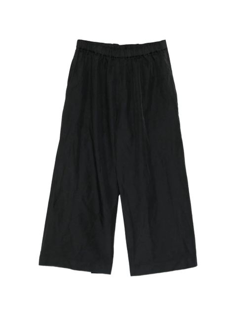 Comme Des Garçons elasticated-waist cropped trousers - Black - zdjęcie produktu nr 1