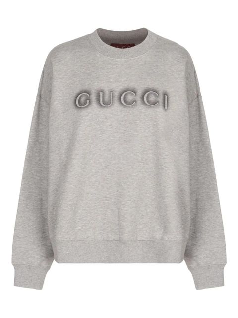 Gucci logo-detail cotton sweatshirt - Grey - zdjęcie produktu nr 1