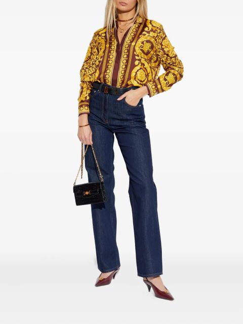Versace floral-print silk blouse - Brown - zdjęcie produktu nr 2