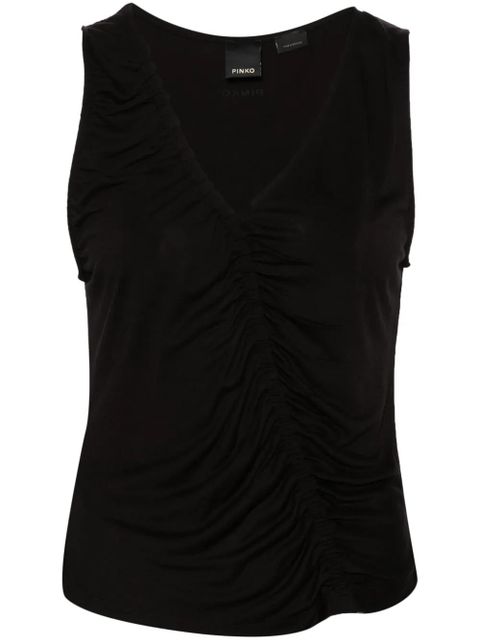 PINKO gathered sleeveless tank top - Black - zdjęcie produktu nr 1