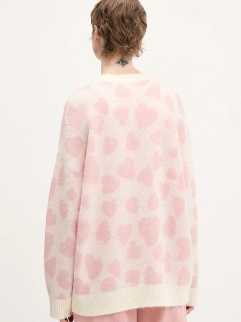 Hugo Blue sweter z dodatkiem wełny Sallyna_B damski kolor różowy 50555441