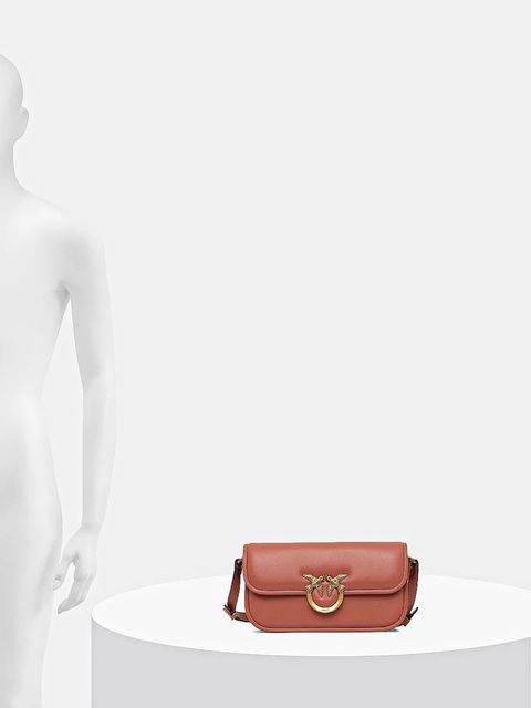 Pinko torebka skórzana Horizontal kolor różowy 105083 A26L