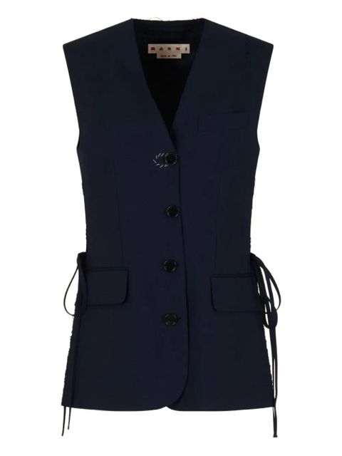 Marni sleeveless tailored vest - Blue - zdjęcie produktu nr 1