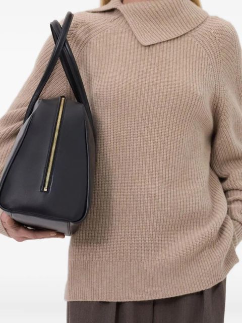 LouLou de Saison Cecil ribbed-stand collar sweater - Neutrals - zdjęcie produktu nr 2