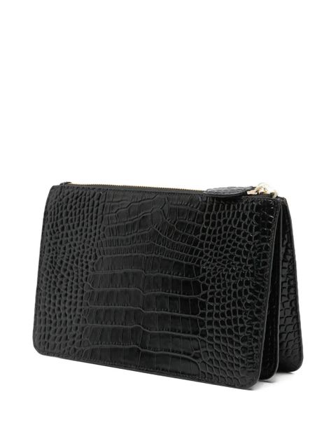 TOTEME crocodile-embossed threefold clutch bag - Black - zdjęcie produktu nr 2