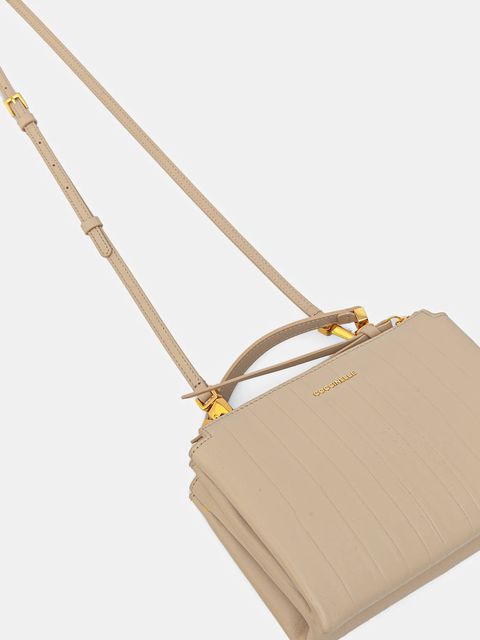 Coccinelle torebka skórzana ARLETTIS PLISSE kolor beżowy E1 UD9 55 B7 01 - zdjęcie produktu nr 2