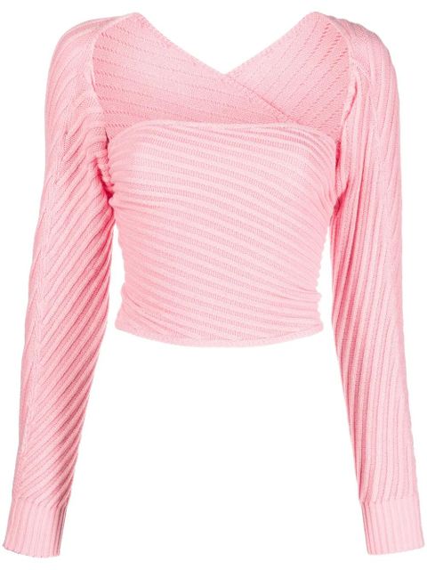 Gimaguas Marianne Mangas ribbed-knit jumper - Pink - zdjęcie produktu nr 1