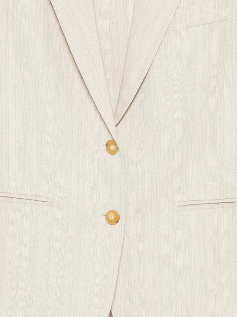 Alysi buttoned stripped blazer - Neutrals