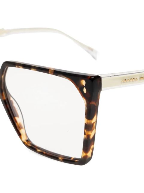 Isabel Marant Eyewear geometric-frame glasses - Brown