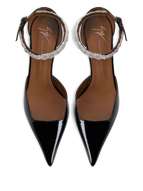 Giuseppe Zanotti 50mm ELENIE crystal-embellished pumps - Black