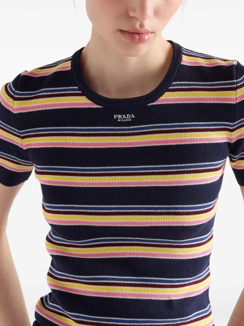Prada striped T-shirt - Blue