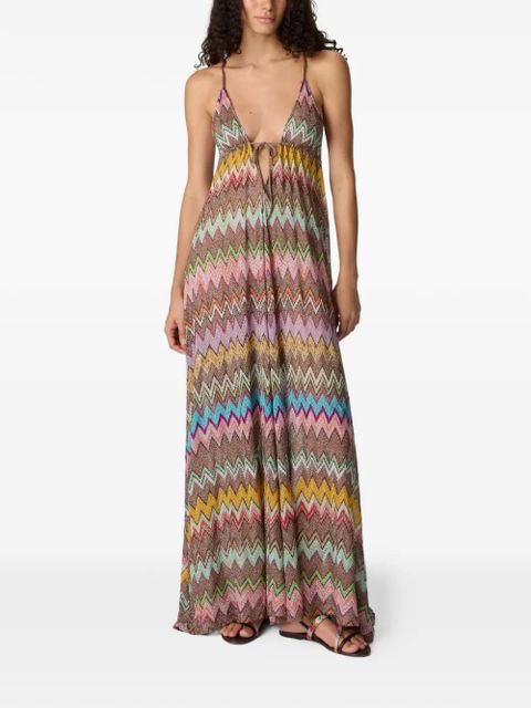 Missoni V-neck maxi dress - Brown - zdjęcie produktu nr 2