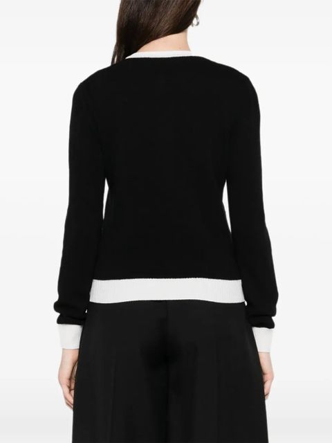 Marni button embroidery cardigan - Black