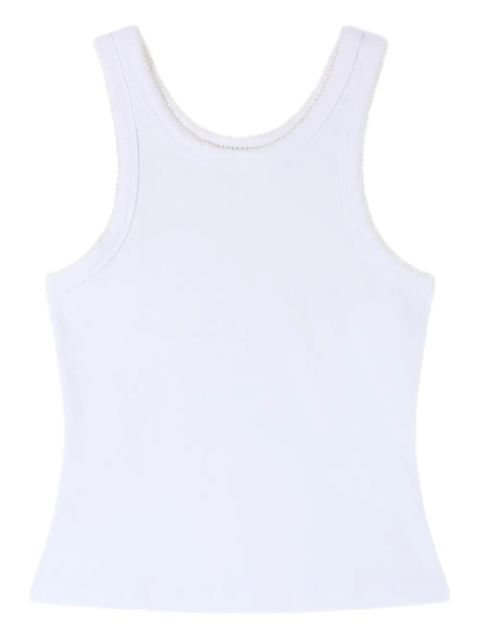 SANDRO ribbed beaded top - White - zdjęcie produktu nr 1