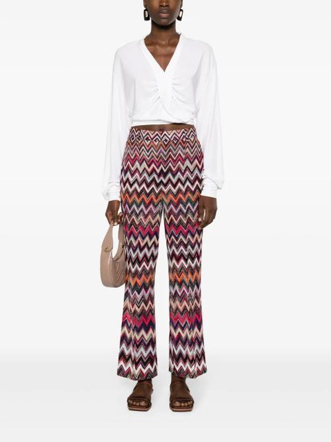 Missoni Zigzag lurex trousers - Pink