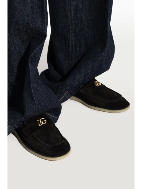 Dolce & Gabbana logo-lettering loafers - Black - zdjęcie produktu nr 2