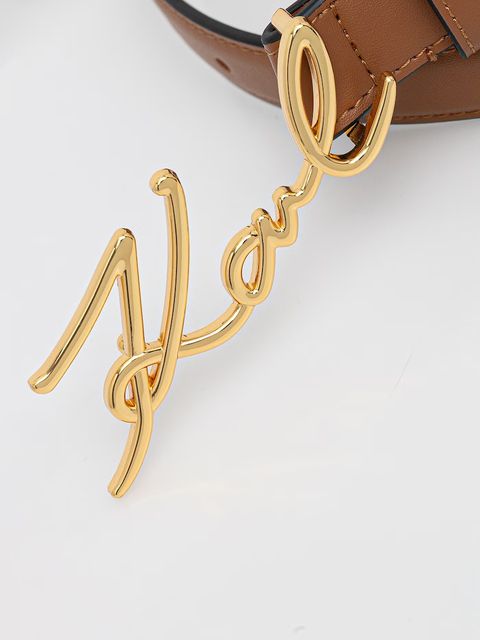 Karl Lagerfeld pasek damski z imitacji skóry K/SIGNATURE - zdjęcie produktu nr 1