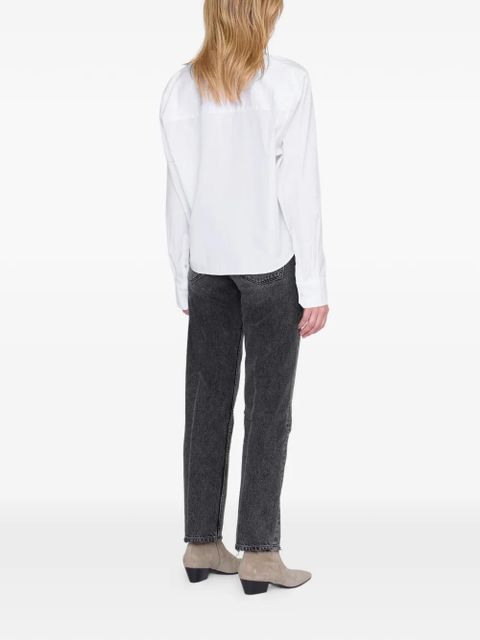 ANINE BING Essie cropped pocket shirt - White - zdjęcie produktu nr 2