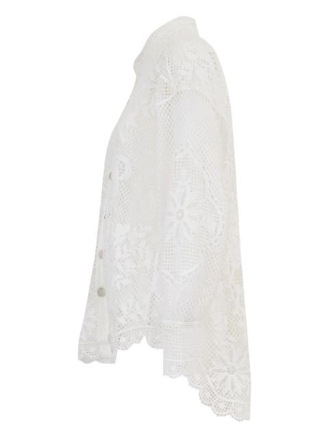 FARM Rio guipure lace shirt - White