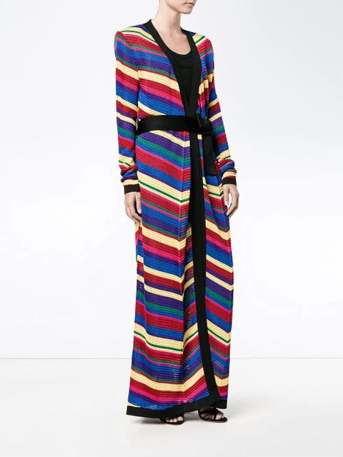 Balmain chevron long cardigan - Multicolour