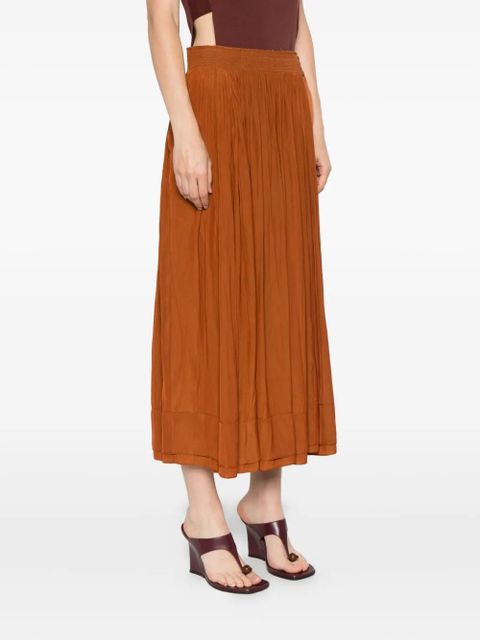 Lanvin ribbon pleated skirt - Brown
