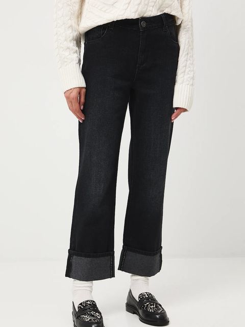 Medicine jeansy bawełniane damskie kolor czarny - zdjęcie produktu nr 2
