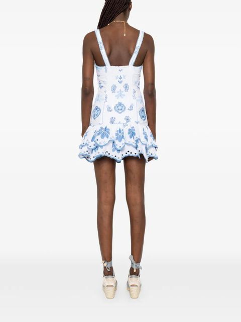 Charo Ruiz Ibiza Niva embroidered mini dress - White