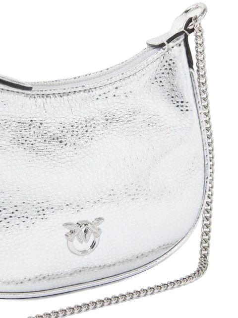 PINKO metallic leather shoulder bag - Grey