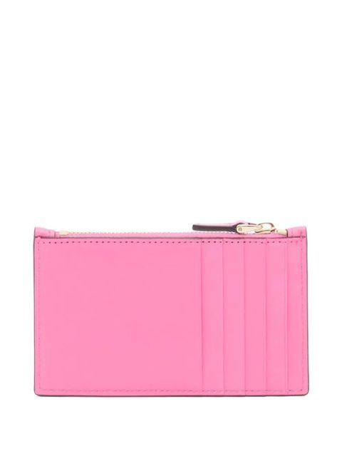 Valentino Garavani VLogo Walk zip card holder in nappa - Pink - zdjęcie produktu nr 2