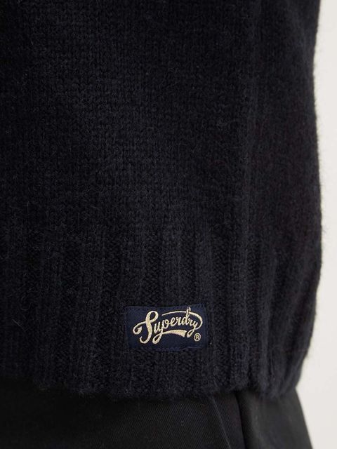 Superdry sweter z domieszką wełny damski kolor czarny lekki W6110567A-THG