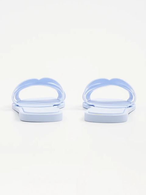 Karl Lagerfeld klapki JELLY IV damskie kolor niebieski KL80025