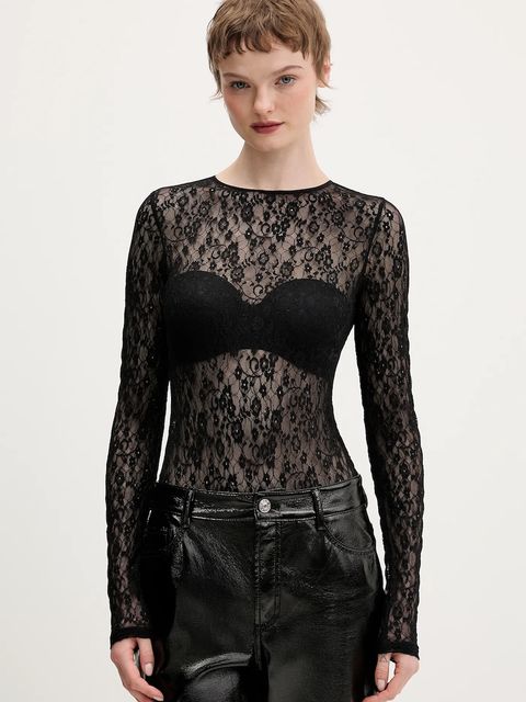 HUGO t-shirt Dulietta damskie kolor czarny gładka 50554252 - zdjęcie produktu nr 1