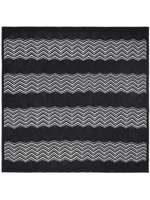 ERES Vinyl wave-intarsia scarf - Black - zdjęcie produktu nr 1