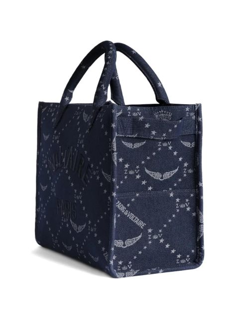 Zadig&Voltaire Angel monogram denim tote bag - Blue