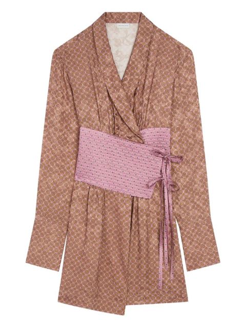 DRIES VAN NOTEN jacquard wrap top - Pink - zdjęcie produktu nr 1