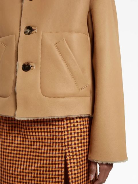 Marni reversible shearling jacket - Brown