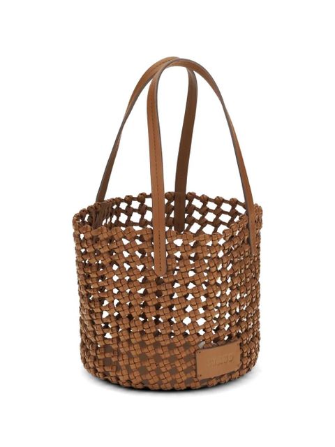 STAUD Caro woven bucket bag - Brown
