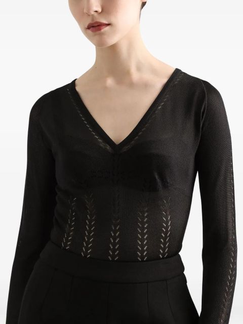 Dolce & Gabbana openwork-areas sweater - Black