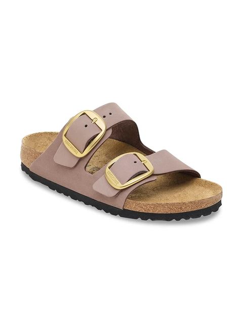 Birkenstock klapki nubukowe Arizona Big Buckle - zdjęcie produktu nr 1