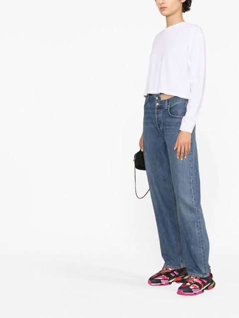 AGOLDE long-sleeve crop top - White