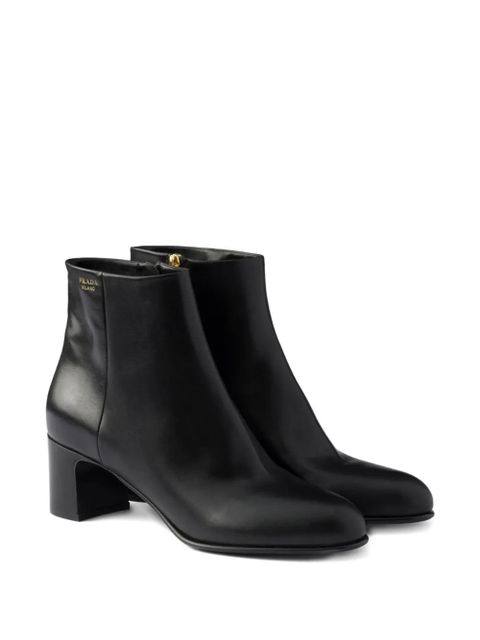 Prada 55mm side-zip leather boots - Black - zdjęcie produktu nr 2