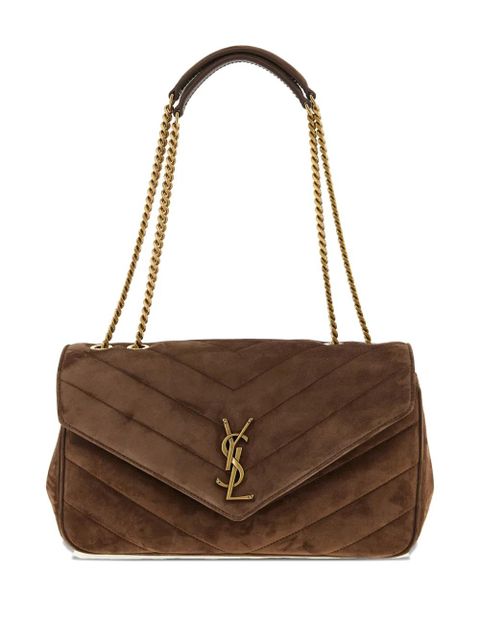 Saint Laurent medium Lou Lou quilted-matelassé shoulder bag - Brown - zdjęcie produktu nr 1