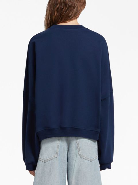 Marni logo-print cotton sweatshirt - Blue - zdjęcie produktu nr 2