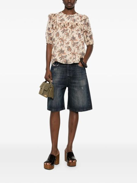 Ulla Johnson Jodie ruffled floral blouse - Neutrals - zdjęcie produktu nr 2