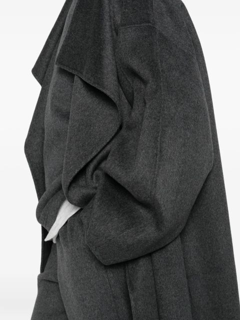 The Frankie Shop collarless wrap coat - Grey