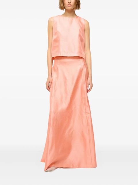STAUD Vinxenzo silk maxi skirt - Pink