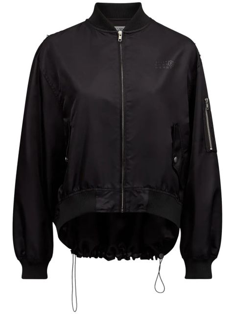 MM6 Maison Margiela numbers-print bomber jacket - Black - zdjęcie produktu nr 1