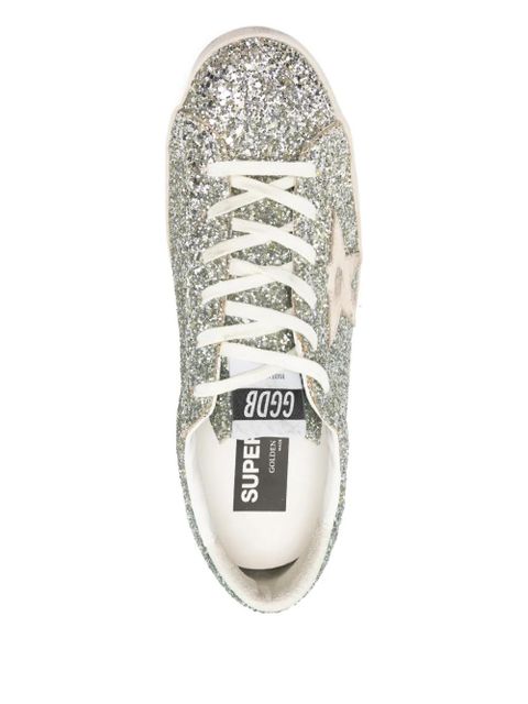 Golden Goose glitter star-detail sneakers - Silver