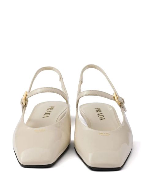 Prada leather slingback ballerinas - Neutrals