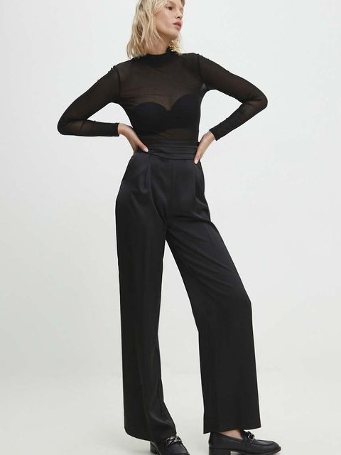 Answear.LAB body damskie kolor czarny gładka